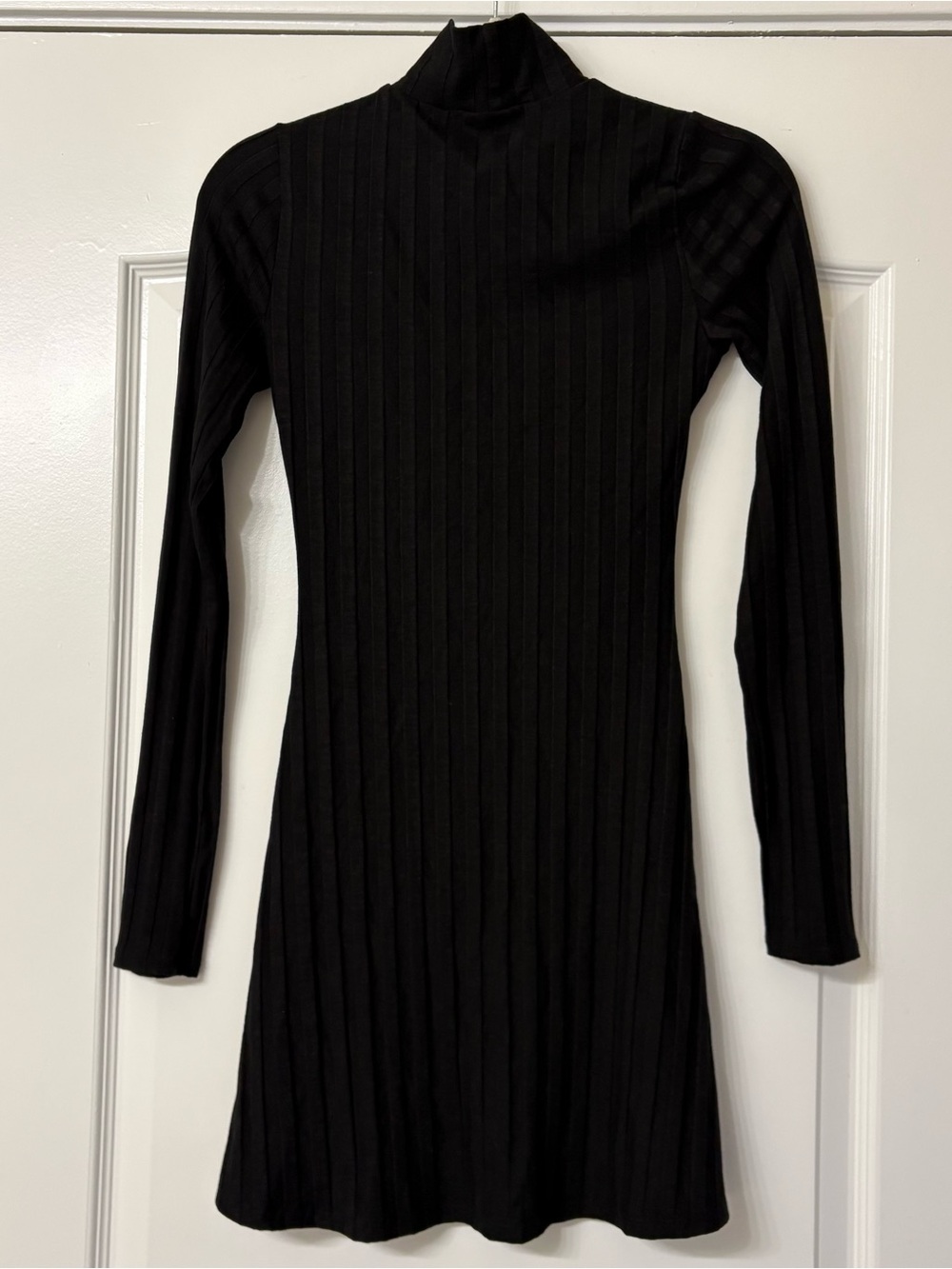 Reformation Libra Long Sleeve Rib Mock Neck Minidress - Picture 6 of 8